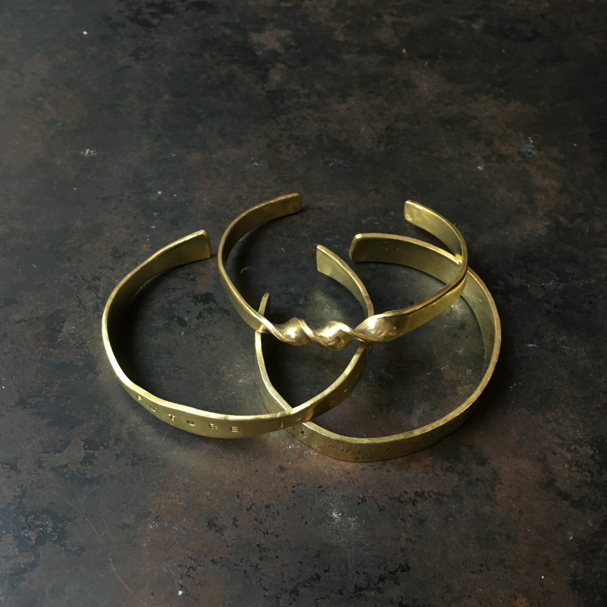 accessories mau ハーキマー　バングル　真鍮　美品 05f4e63d92987f26b4421145b7d0ea